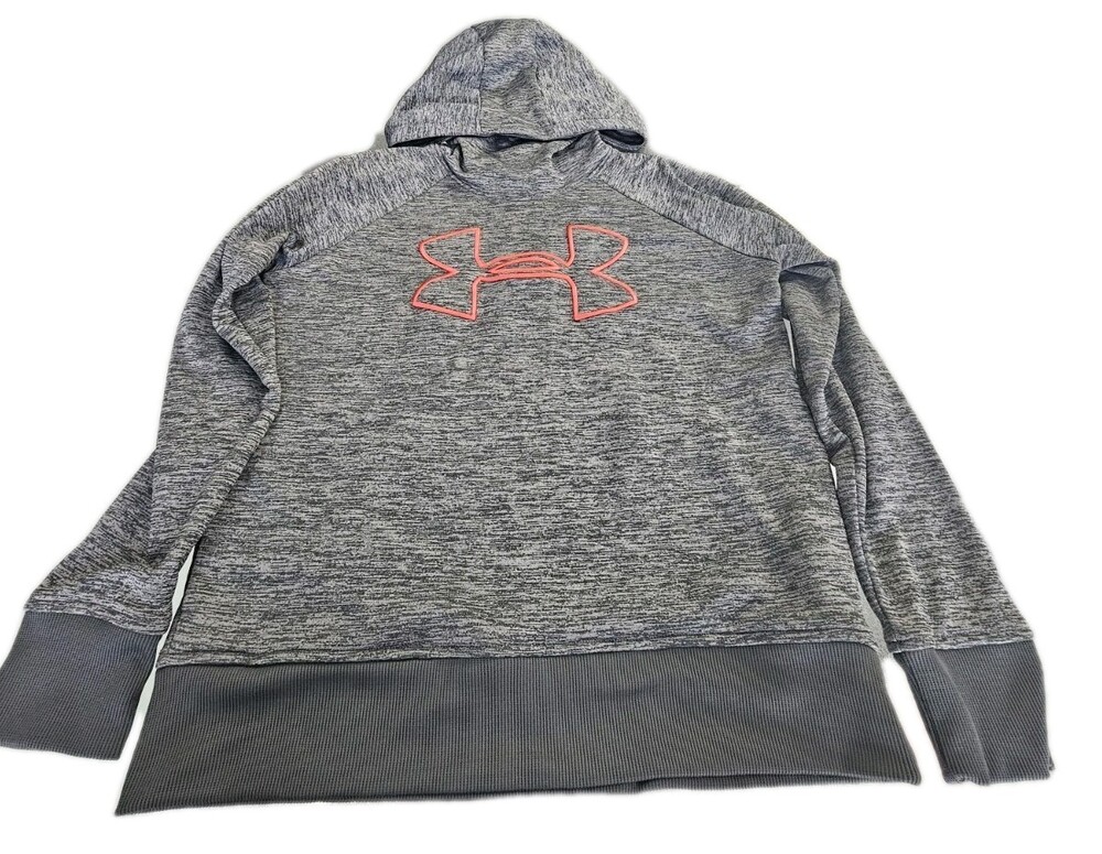 Under Armour Hoodie Women’s S Pullover Gray Fleece Loose Coldgear PREOWNED